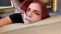 Redhead Hard Fucks and Deep Blowjobs Stranger's Big Cock till Cum in Mouth in the Hotel
